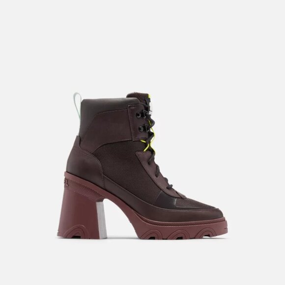 NEW SOREL Waterproof Brex Heeled Chelsea Leather Booties for women cinder 663mn - Picture 4 of 10